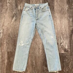 Agolde Women's Boot Cut Jeans - Light Blue